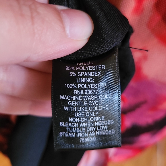 NWOT Bold Elements Pink Watercolor Ruched Long-Sleeve Dress Size XL - Picture 12 of 13